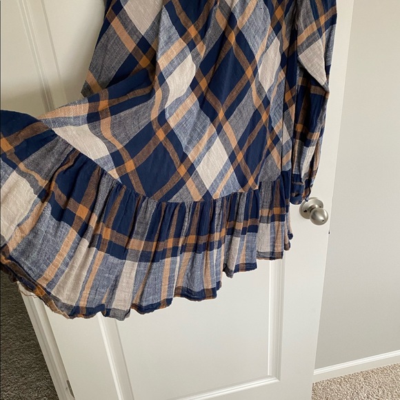 Free People Plaid Ruffled Button Down - Picture 8 of 8